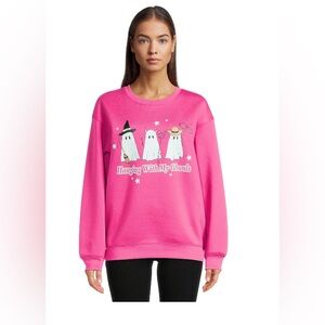 Wound Up “Hanging With My Ghouls” graphic fleece sweatshirt; size: XS(1)